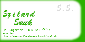 szilard smuk business card